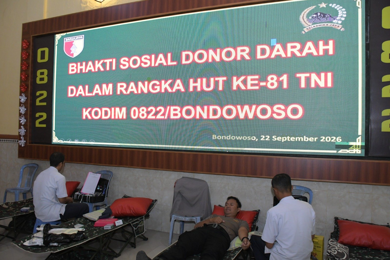 Semarak HUT TNI ke-81, Kodim 0822 Bondowoso Gelar Donor Darah, Setetes Darah Sejuta Harapan